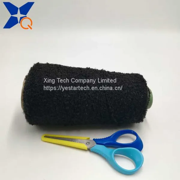 Black 300D Loop Yarn Pass Needle Detector Fancy Yarn Fashion Warmer Touchscreen Gloves in Winter photo-2