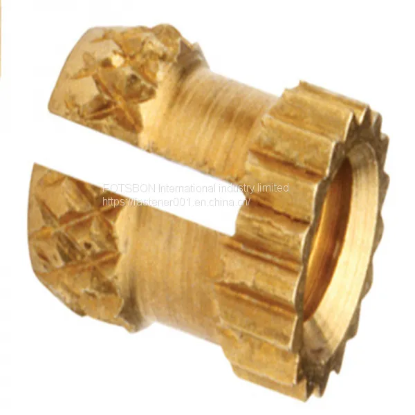 PKB-256/440/632/832/032/0420 Inserti Copper Nut Brass Insert Press-in Threaded Inserts Straight Knurl Plain Knurled Nuts Insertos photo-3