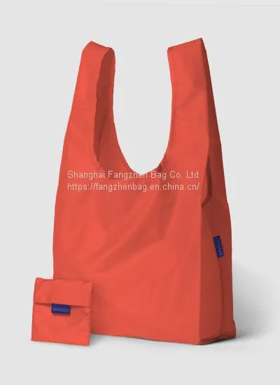 Big Supermarket Foldable Shopping polyester bag into Pouch Eco Friendly Rpet Tote Reusable Grocery Bags