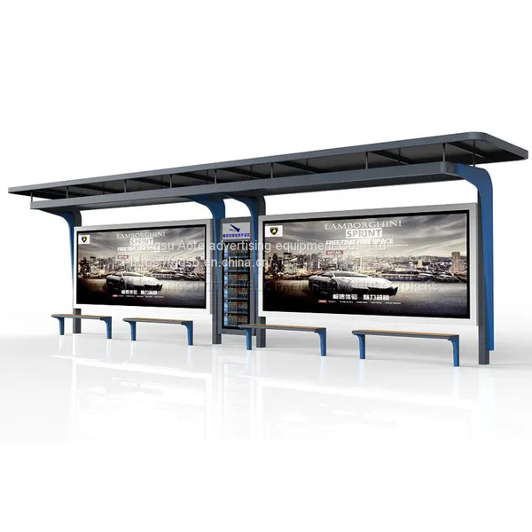 Students Share the Aluminum Profile Bus Stop Kiosk Billboard Factory of Charging Treasure Bus Stop photo-5