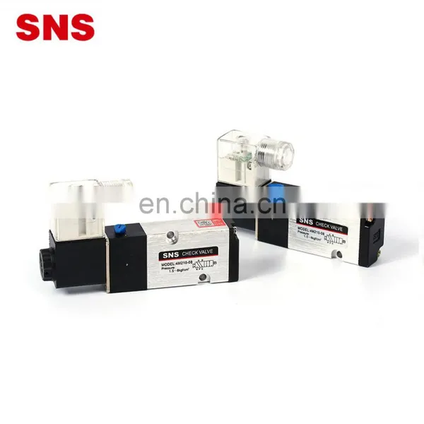SNS 4M420-15 Series Single and Double Head Electric Coil DC Pneumatic Aluminum Alloy Solenoid Valve photo-3