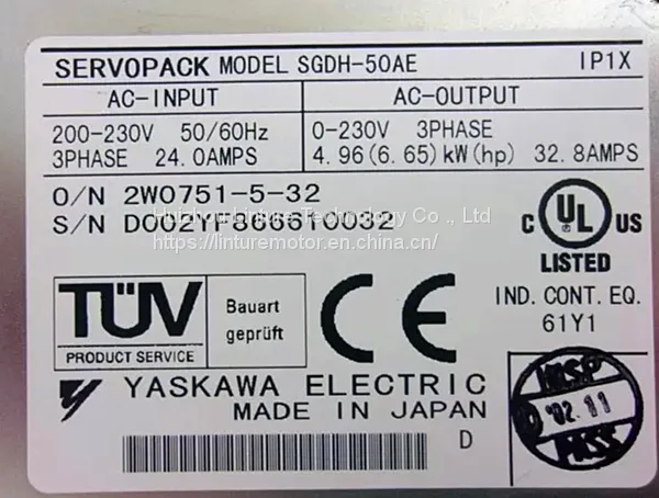 SGDH-50AE Yaskawa Servo Straight Shaft With Key Servopack Model photo-2