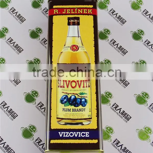 Square Wine Tin Box Gift Metal Can photo-2