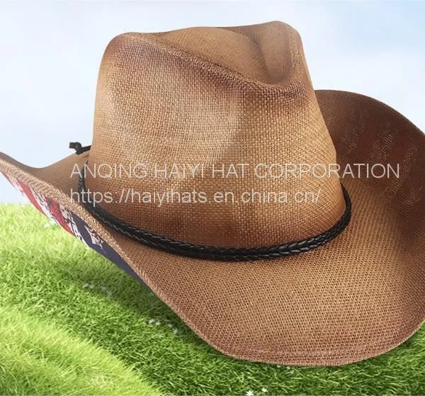 Fashion Western Cowboy Hat Outdoor Sunscreen Fishing Straw Hat Summer Sun Hat