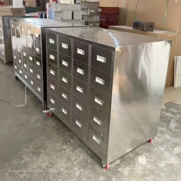 16 Drawer Stainless Steel Herb Cabinet | 48 Herbs, 3 Compartments Per Drawer for Clinic Storage photo-3