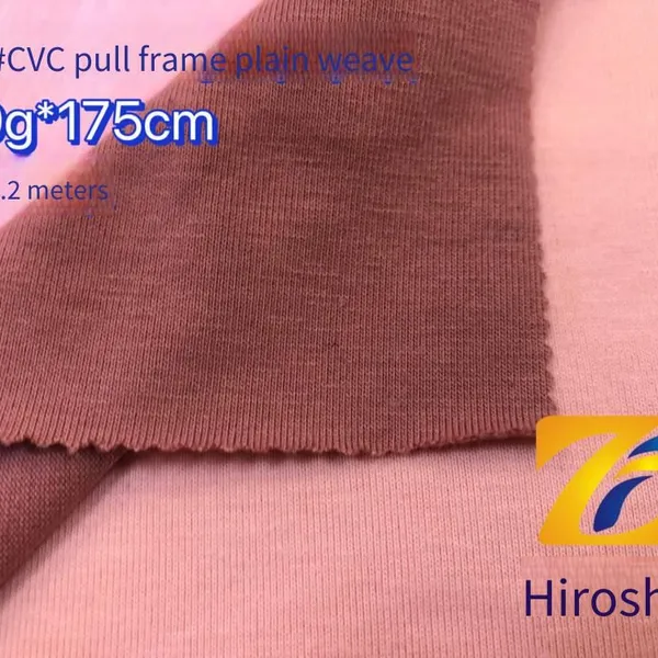 Guangzhifeng 2634# Cvc Elastane Plain Weave, 180g, Singed, Light, Thin, Comfortable and Breathable, 40-count Cotton-polyester Elastane Casual Wear, in Stock