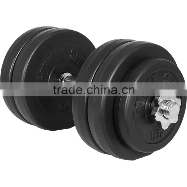 Plastic-coated Cement Dumbbell Set Weight Training photo-3