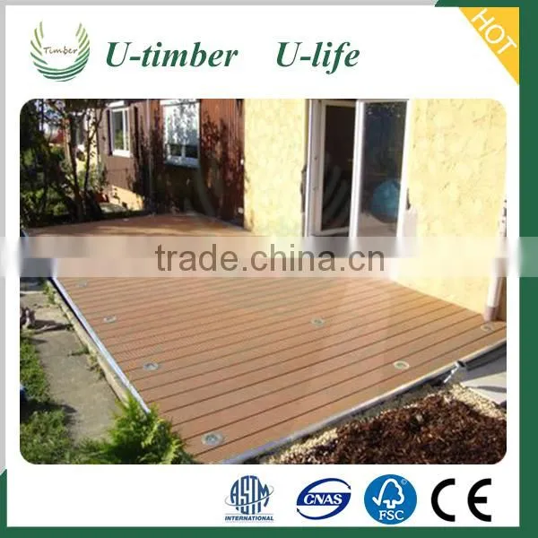 Elegant Shape and Color Plastic Composite WPC Solid Wood Flooring photo-5