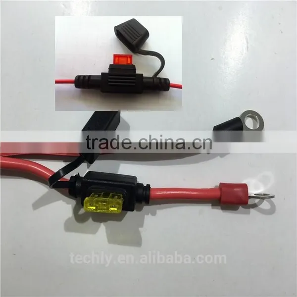 Brown 3A Mini Fused Lead UL 1015 20AWG 600V 105C of Wire Cable Assembly photo-3