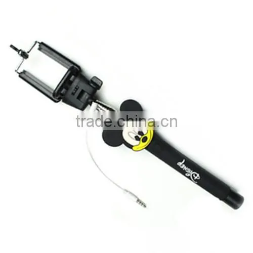 China Wholesale Cartoon Selfie Stick With Cable photo-2