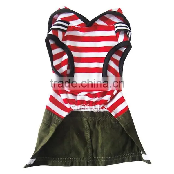 Wholesale Sailor Striation Dog Couples Dress Fit for Spring Summer Autumn photo-6