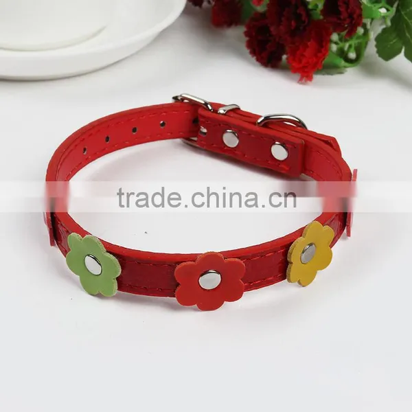 Pet Collar Dog Collar PU Traction Collar Small Dog Cat Collar photo-2