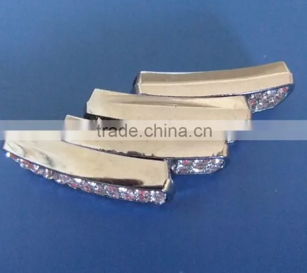 10mm Many Rhinestones Pane Rectangular Block Shape Slide Charms photo-4