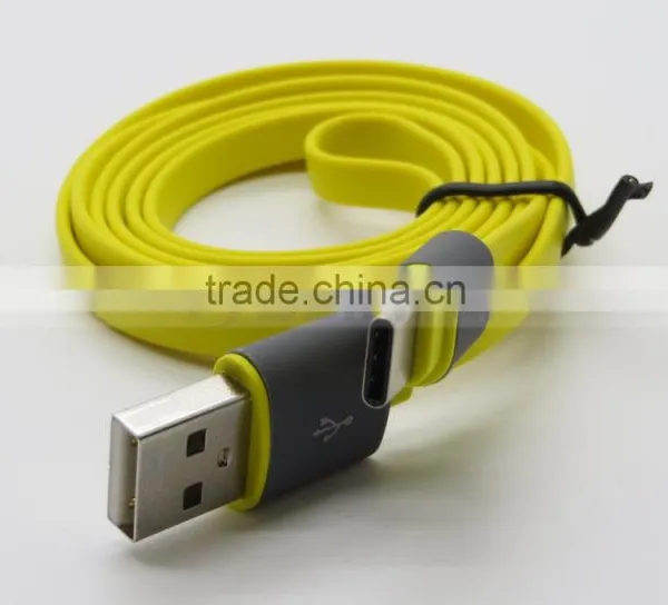 For Huawei USB 3.1 Data Charge Type C Cable Flat Color Noodle Cord photo-6