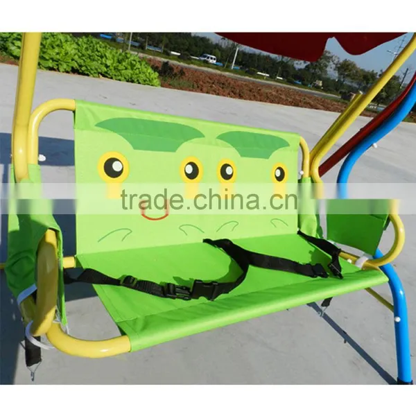 Lovely Cartoon Safety Baby Cradle Swing Metal Kids Patio Swing With Canopy Quality Choice photo-4