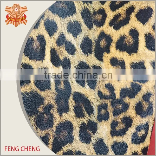 Copy the Leopard Skin Grain Pvc Artificial Leather photo-4