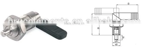 Stainlee Steel Index Plunger With Lever BK38.0028 photo-2