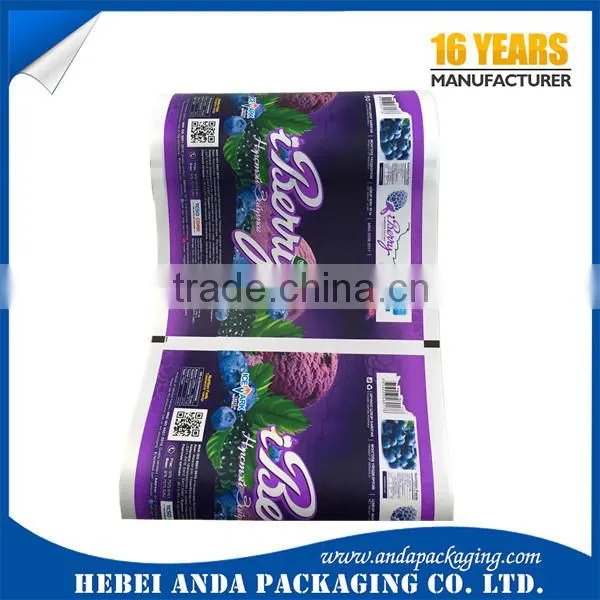 Food Packaging Plastic Roll Film/popsicle Wrapper Roll/ice Pop Packaging photo-3