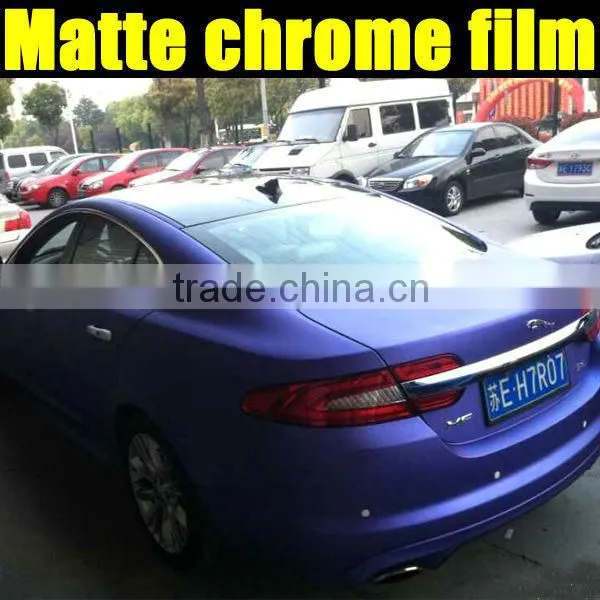 Matte Chrome Car Wrap With Purple Color 1.52*20m for the Size With Air Free Bubbles photo-4