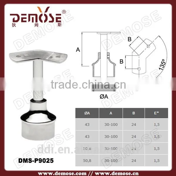 Wall Mounted Bracket Wrought Iron Railing Occasion 50mm Tube Pipe Bracket photo-3