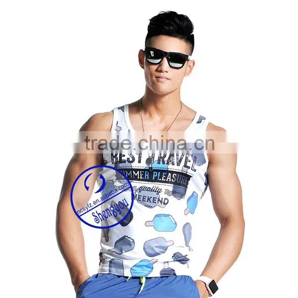 Custom 100 Polyester Full Printing Fitness Gym Bodybuilding Tank Top photo-3