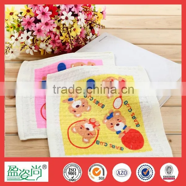 Cute Bear Small Hand Towel 100 Cotton Square Tea Towels Floral Lovely Baby Bath Towel photo-2