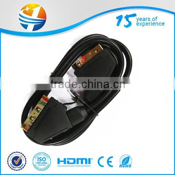 Nickel Plated Male to Male 21 Pin Scart Cable/scart Cable photo-2
