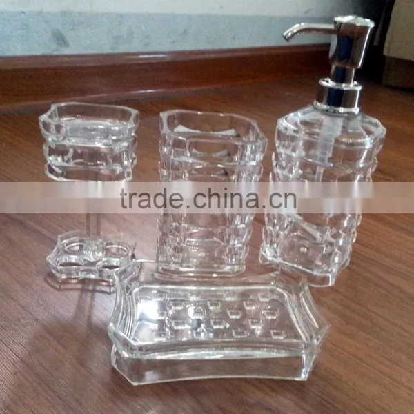 PS Display Soap Bottle Body Wash Plastic Bath Set Hotel
