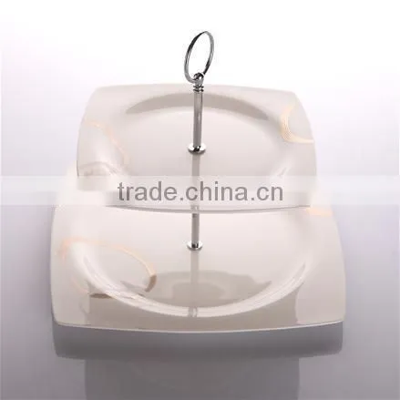 New Square Shape Bone China Ceramic Porcelain Pie Dish