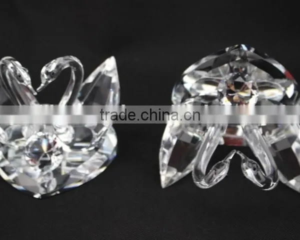 Factory Directly Sale Beautiful Couple Crystal Swans photo-3