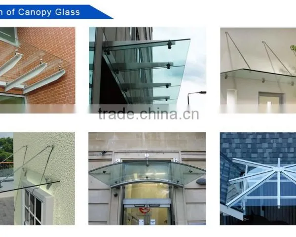 Curved Safe Laminated Glass Canopy for Building With CE, ISO9001, ANSI Certificated photo-4