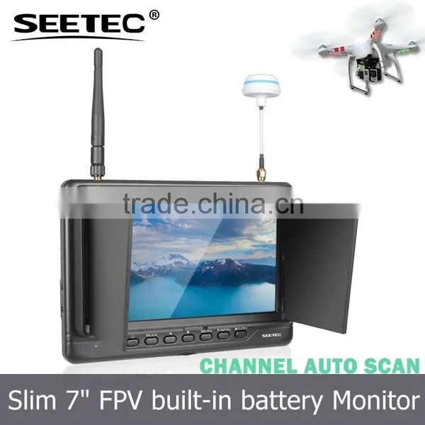7" HD FPV Diversity Monitor Super Light and Slim 18mm Width Remote Drones With Camera