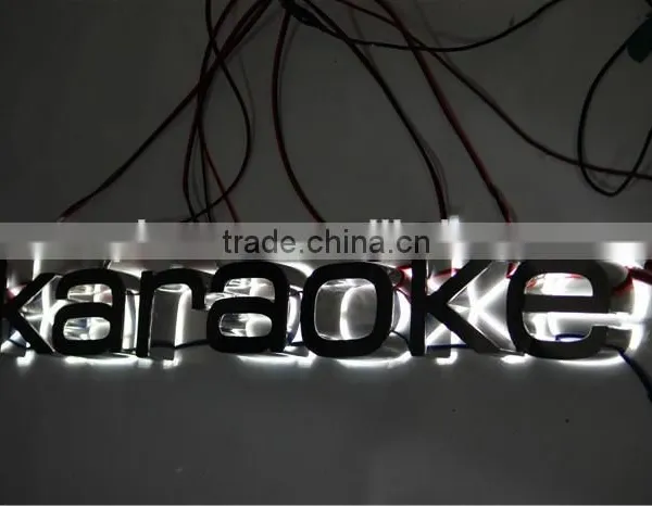 Halo Lighting Backlit LED Advertising Metal Stainless Steel Letter Sign photo-2