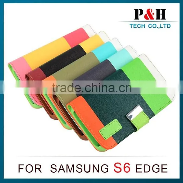 For Samsung S6 Edge Case, Flip Case for Samsung Galaxy S6 Leather Case photo-3