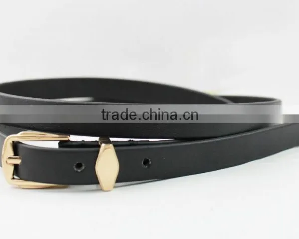 2015 New Design Fashion Belts for Black Lady Skinny PU Belts With Fashion Buckles photo-2