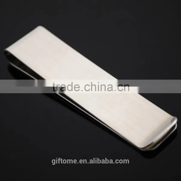 Blank Silver Stainless Steel Cash Clip