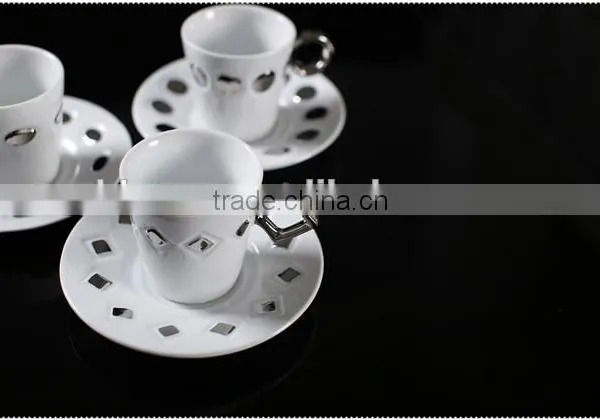 Kinds of Shape Ceramic Mug With Geometry Handle photo-3
