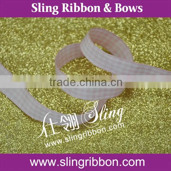 High Quality 100% Polyester Plaid Ribbon For Sale photo-2