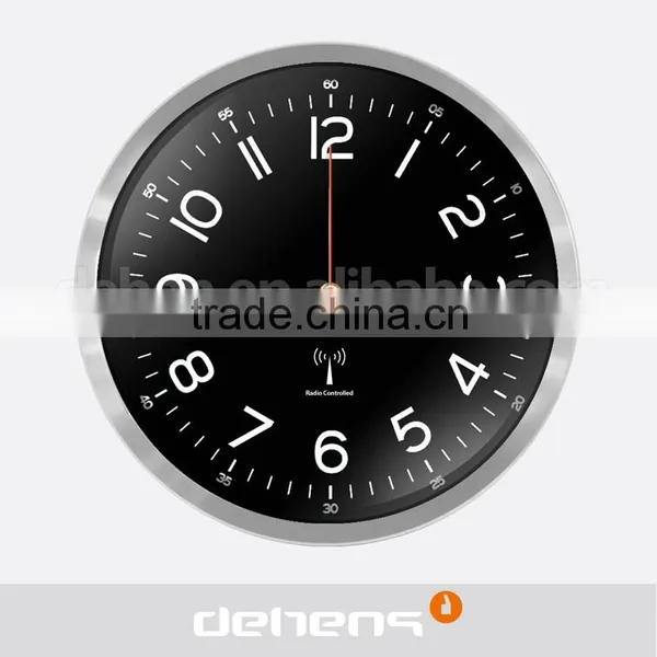 DEHENG Arched Glass Promotional Wall Clock Radio Controlled photo-2