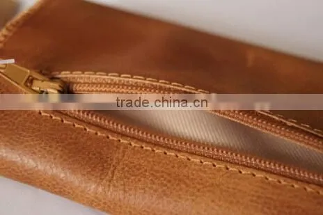 Newest Generation Leather Tobacco Pouch With Cigarette Rolling Paper Holder Slot photo-5