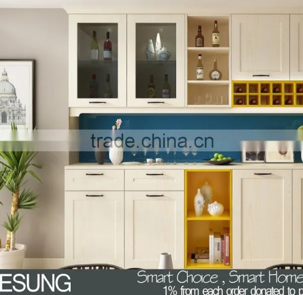 Homesung 2016 Modern Customized Size White Solid Wood Wine Cabinet photo-3