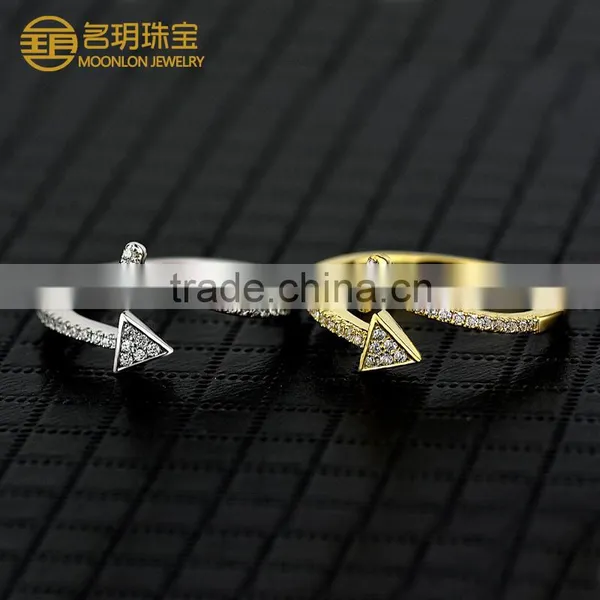Wholesale Unique Design of 925 Sterling Silver Arrow Openings Ring for Stylish Men