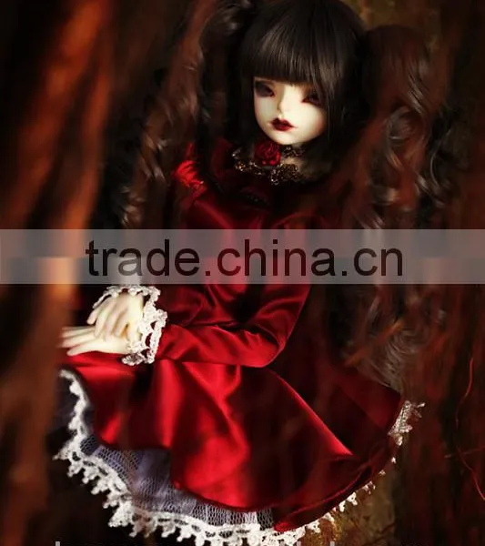 High Quality Dark Brown Deep Curly Lolite 1/4 BJD Doll Wigs photo-2