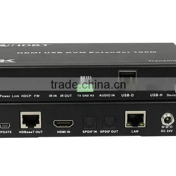 Factory Price KVM Extender, HDMI USB KVM Extender Over Cat5e/Cat6 (HDBaseT), 100m photo-4