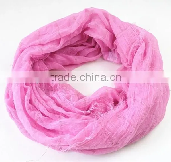 100%viscose Pretty Pink Glittering Neck Scarf photo-2