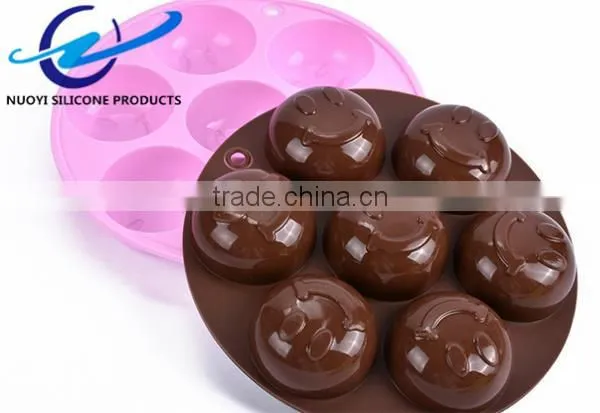 Round Smile Face Mini Cake Mold Silicone photo-3