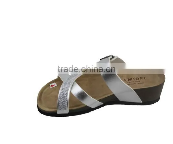 2015 Summer Cork Outsole Platform Lady Leather Sandal Shoes photo-4