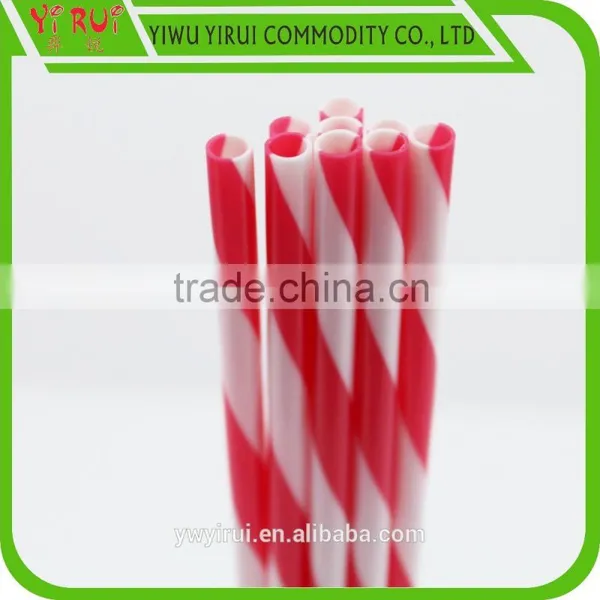 Factory Directly Supply Colorful Plastic Striped Straight Straws photo-3