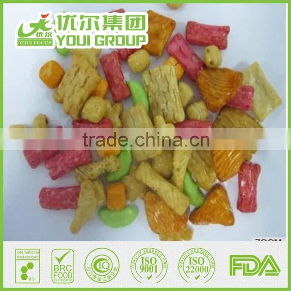 Roasted Rice Cracker Snacks With Peanuts Mix, Dry and Bulking Rice Crackers photo-2