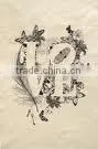 100% COTTON SILK SCREEN PRINTED TEA TOWELS WITH BORDER HEMMED/
